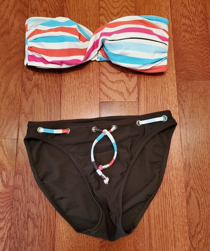 Seafolly strapless striped bikini 👙